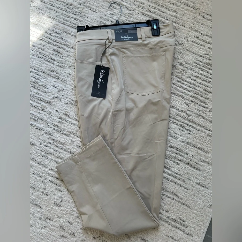 Walter Hagen Beige Men's Slim Fit Trousers - Picture 1 of 8